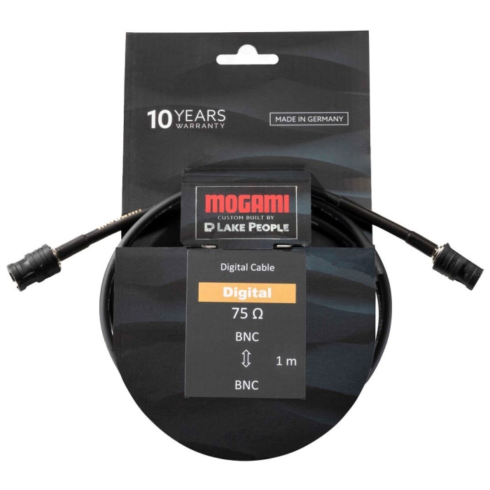 Mogami 12 0042 BNCBNC00100BL BNC Word Clock Kablosu (1mt) | Dijital Senkronizasyon İçin 75 Ohm